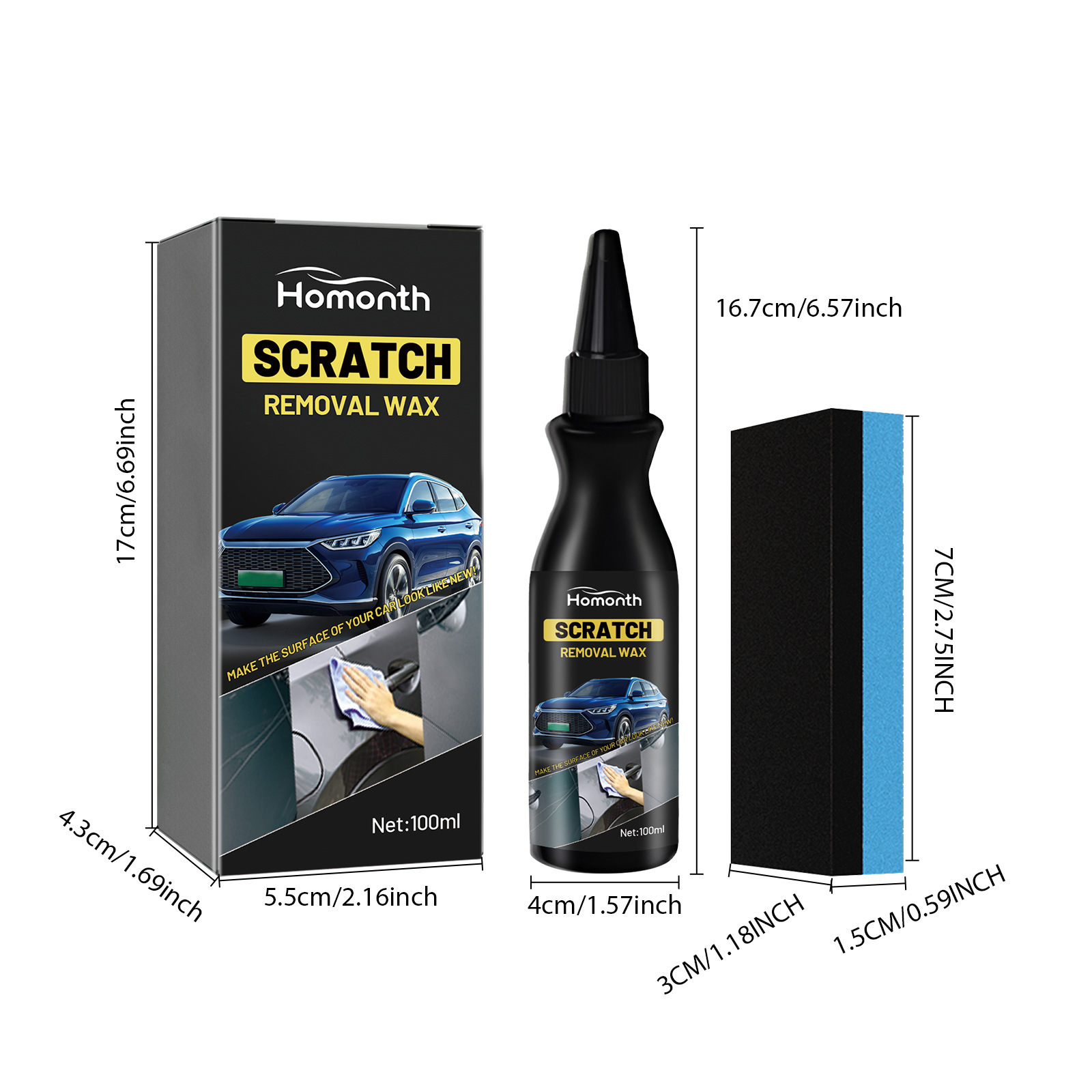 Car scratch repair cream