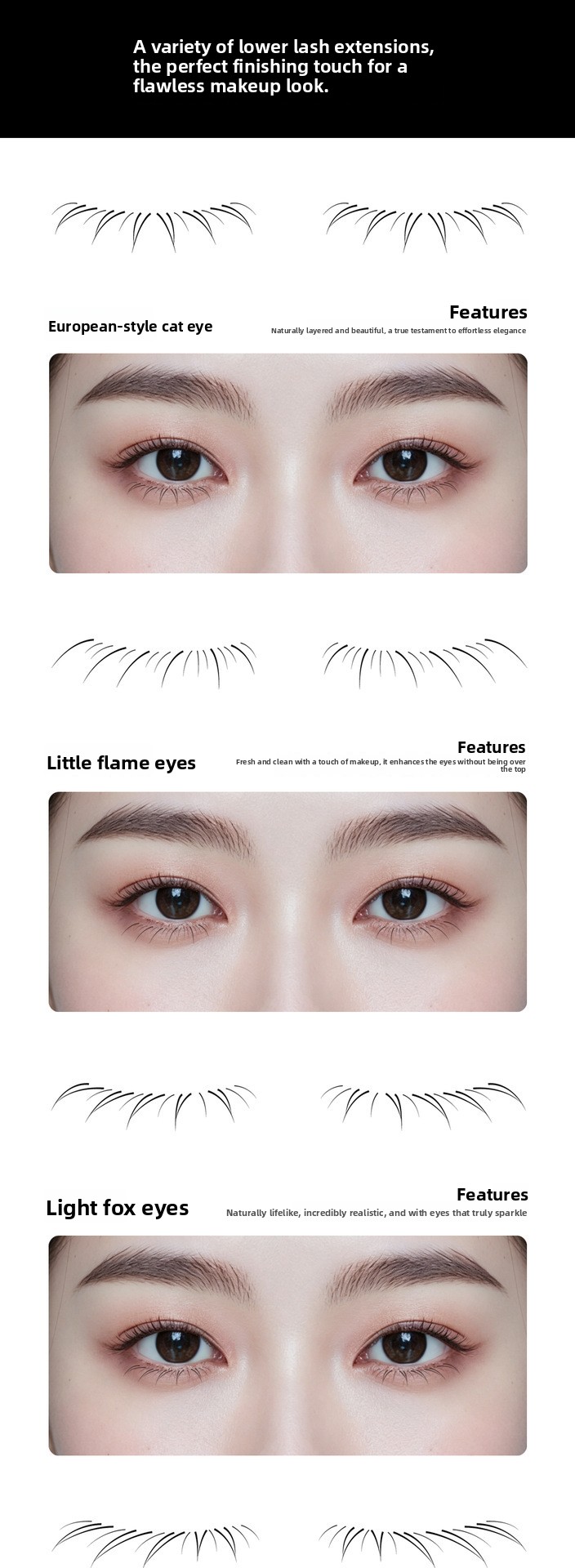 Lower eyelash stamp