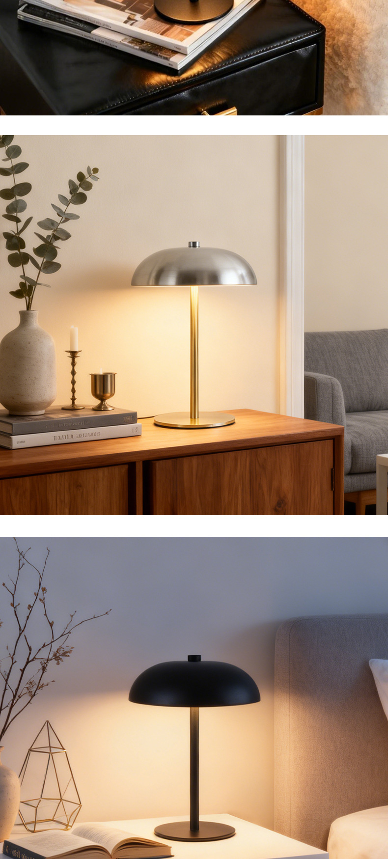Retro Minimalist LED Desk Lamp with Touch Control