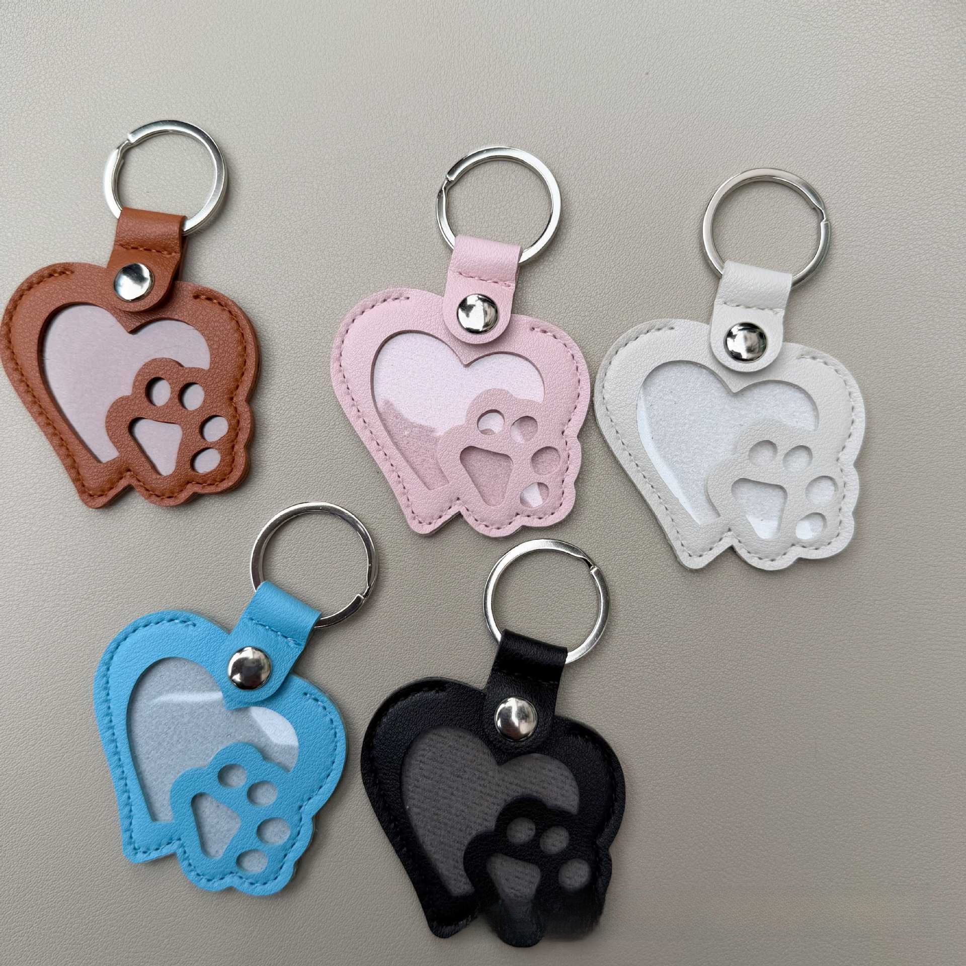 Pet Photo Hair Memorial Keychain