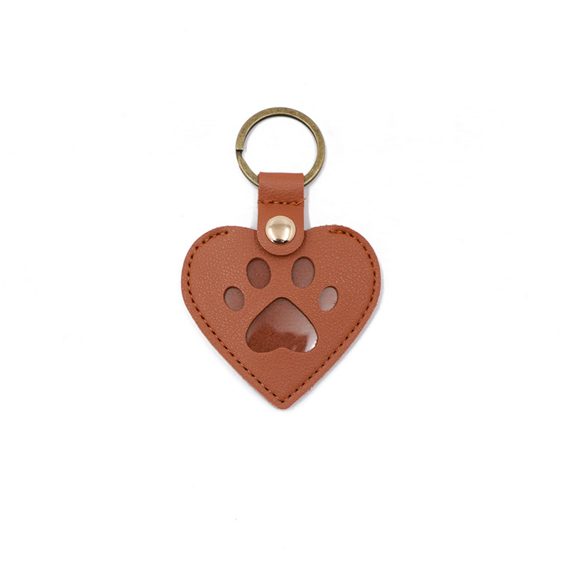 Pet Photo Hair Memorial Keychain