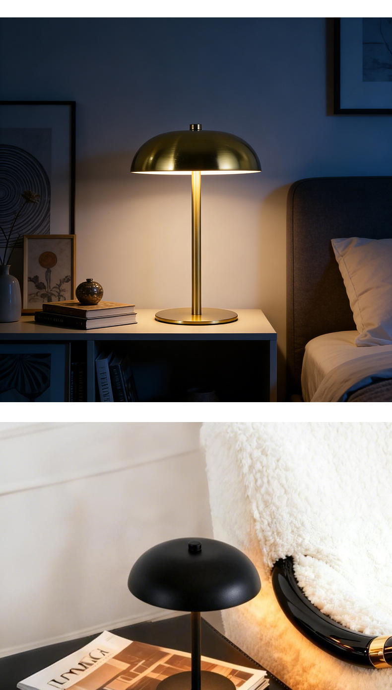 Retro Minimalist LED Desk Lamp with Touch Control