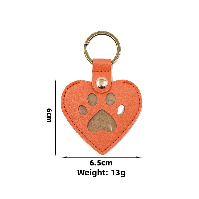 Pet Photo Hair Memorial Keychain