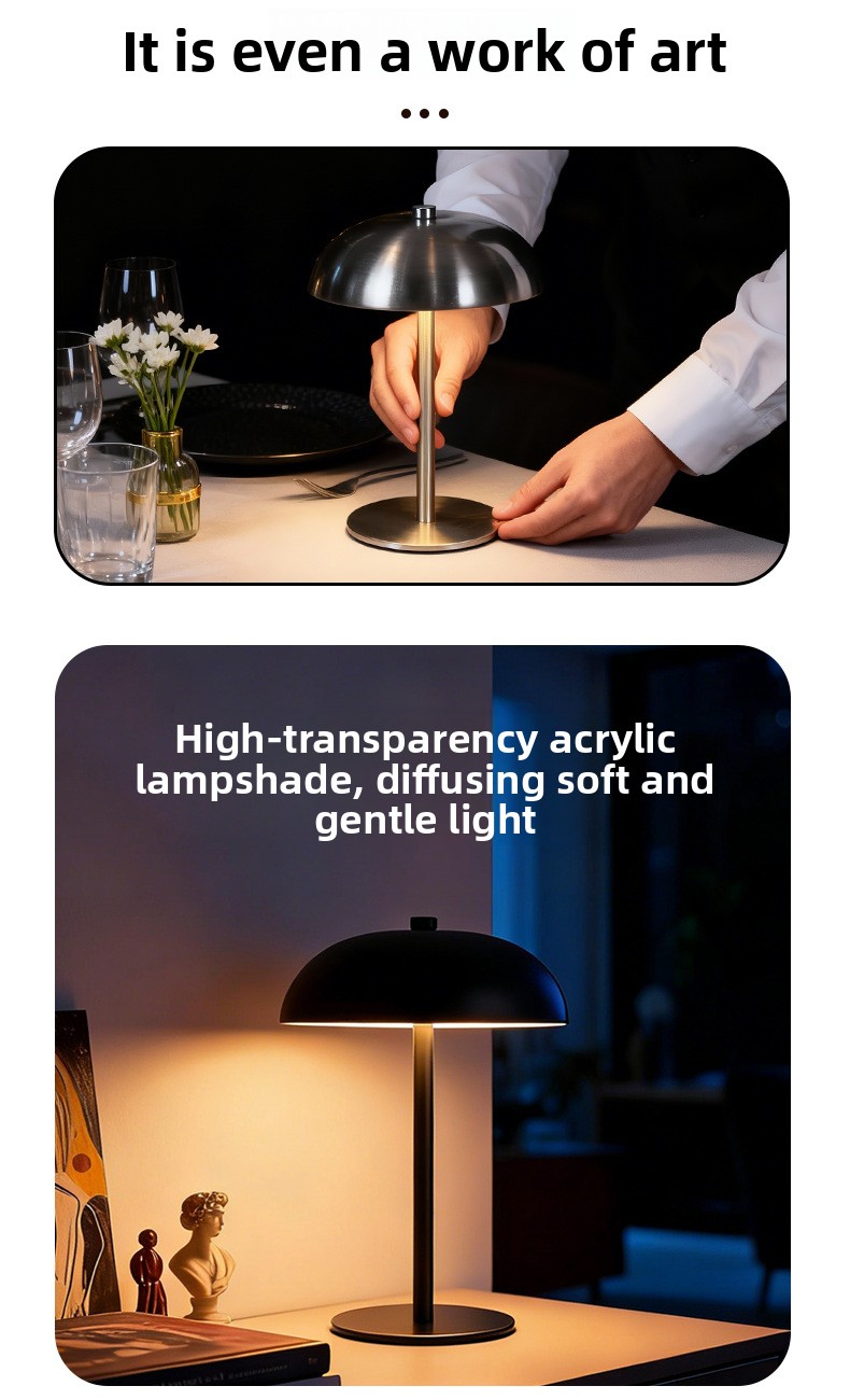 Retro Minimalist LED Desk Lamp with Touch Control
