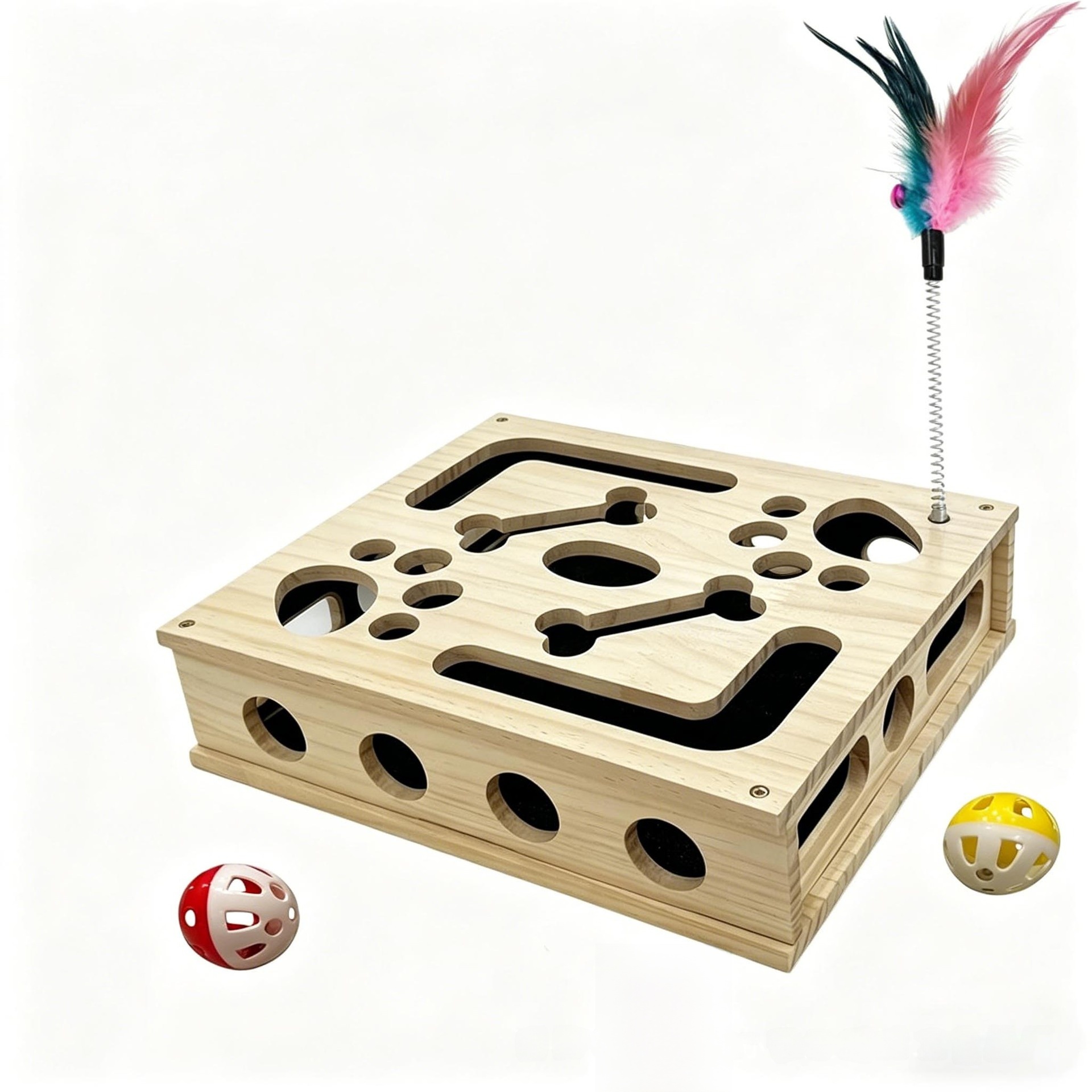 Caja de juegos para gatos de madera: imagen adicional