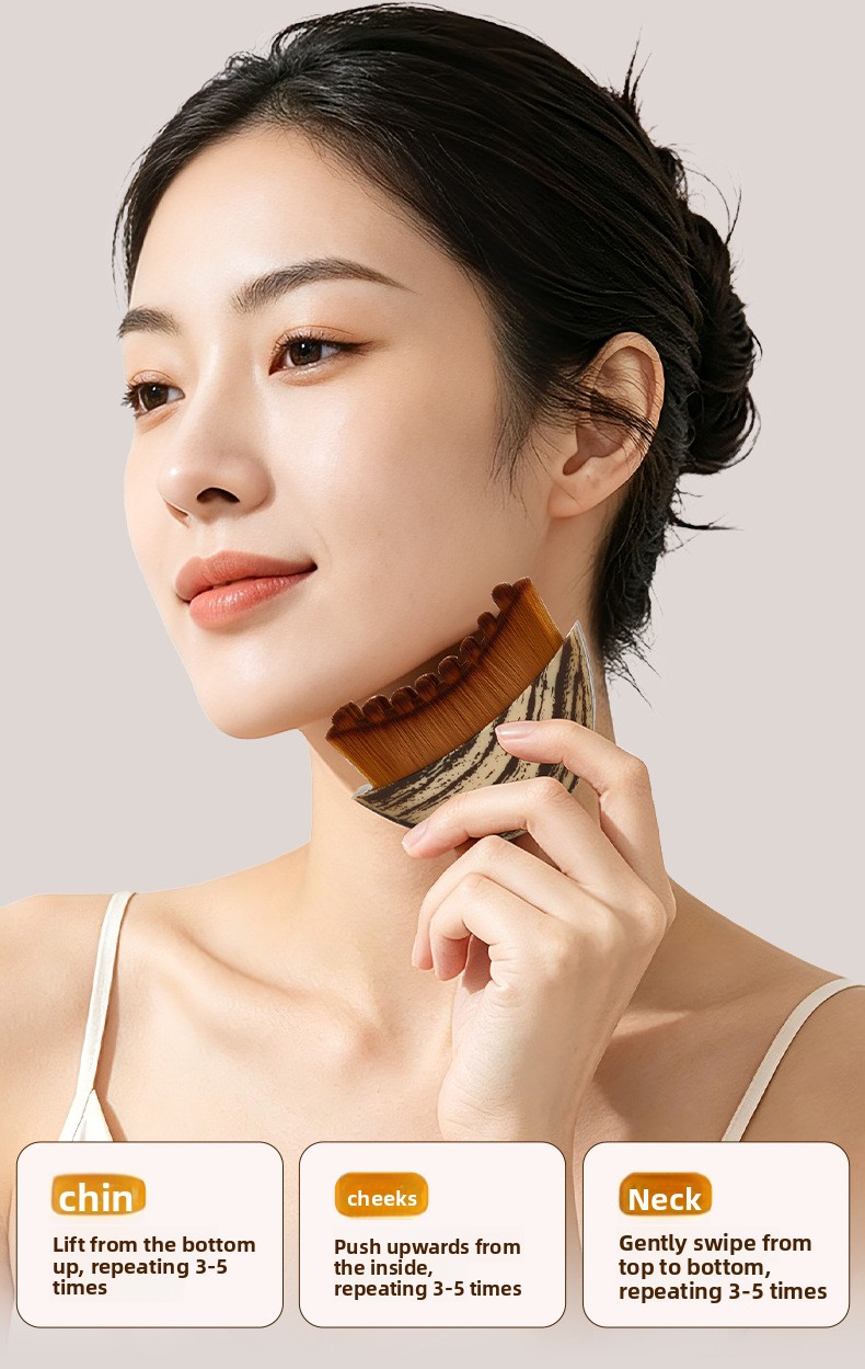 Brosse de massage pour le visage à poils synthétiques — QIUOLA | qiuola.com