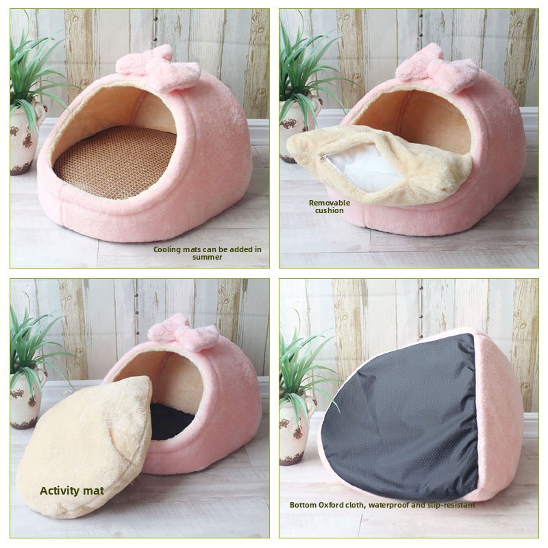 Cama casita para gatos con estampados: imagen adicional