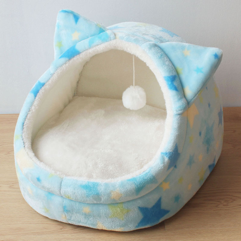 Cama casita para gatos con estampados: imagen adicional