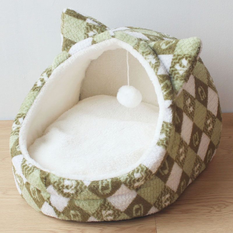 Cama casita para gatos con estampados: imagen adicional