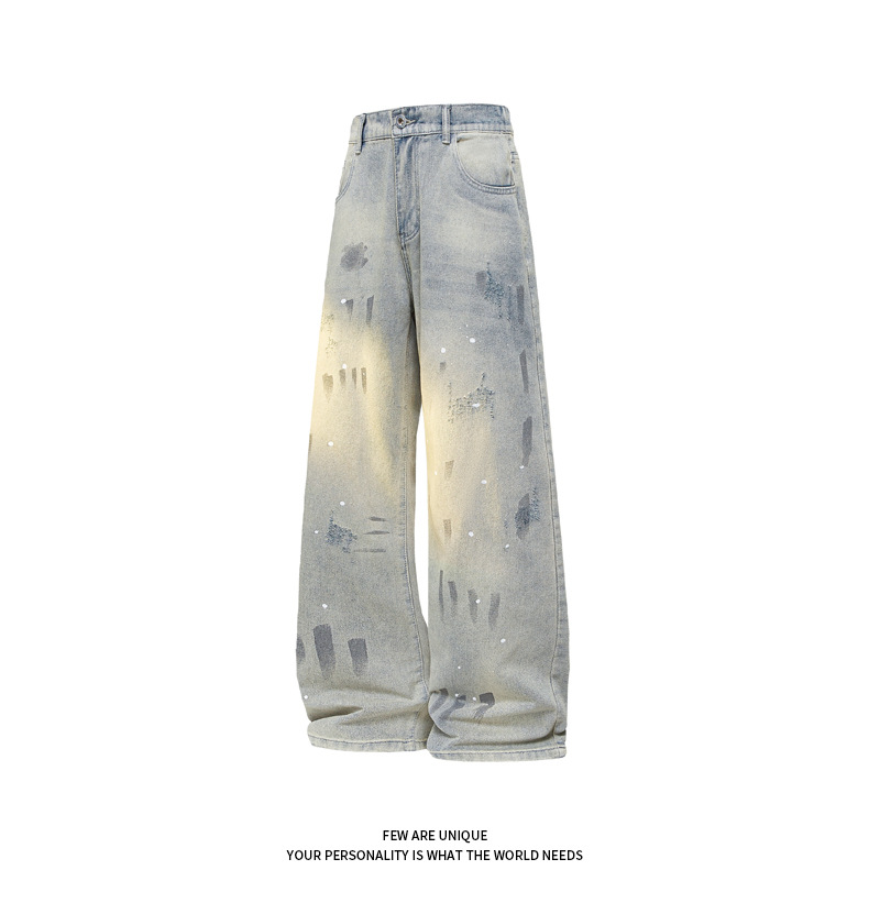 Vintage Splatter Paint Denim Jeans