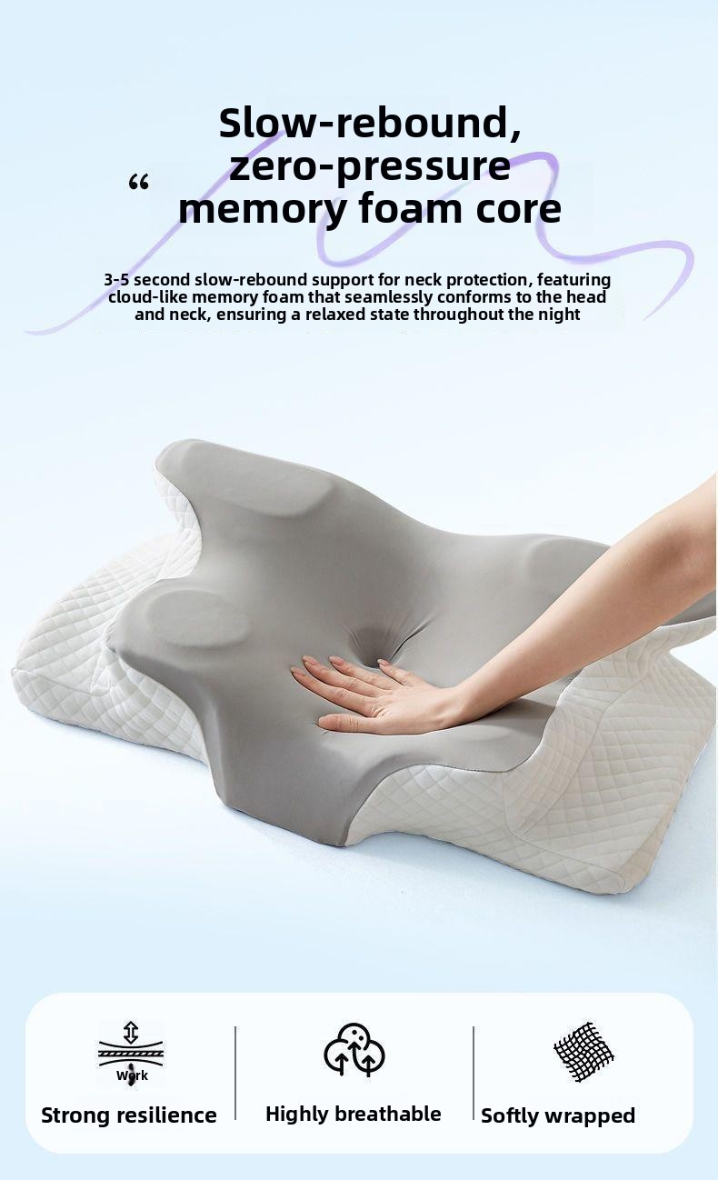 Butterfly-shaped ergonomic pillow