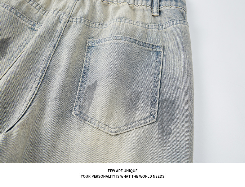 Vintage Splatter Paint Denim Jeans