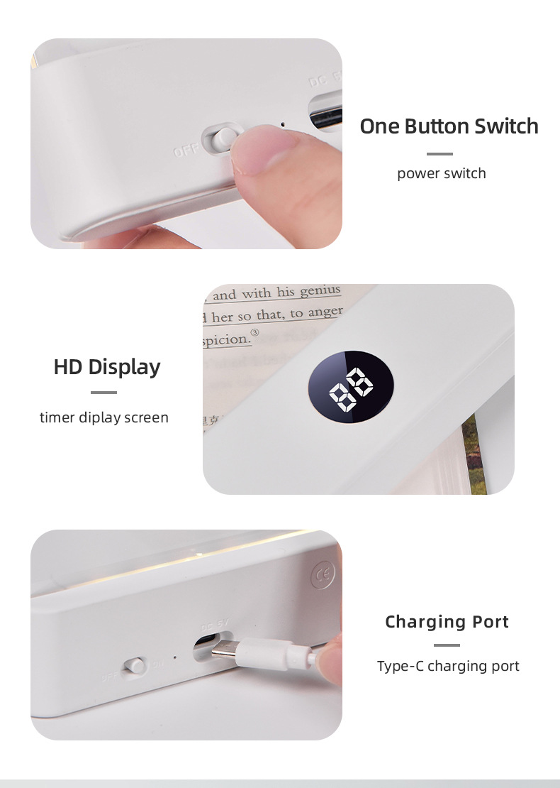 Adjustable USB Reading Light with Timer