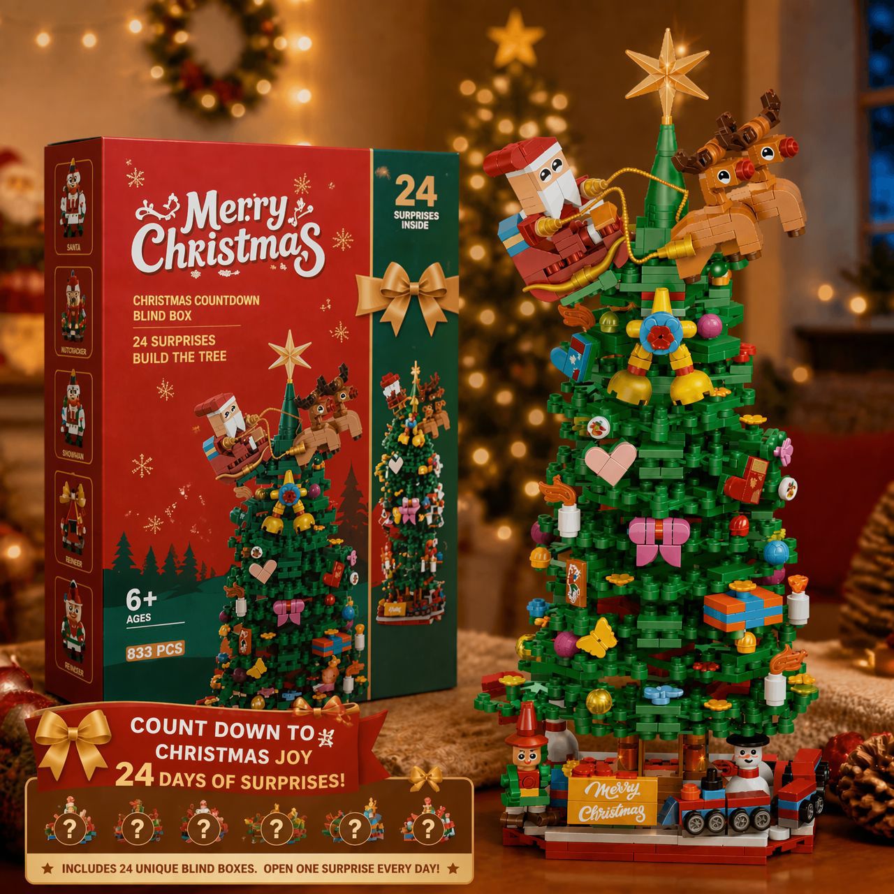 Christmas Countdown Building Block Set