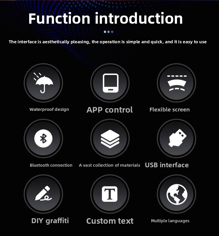 Bluetooth App Controlled Flexible LED Car Display Screen