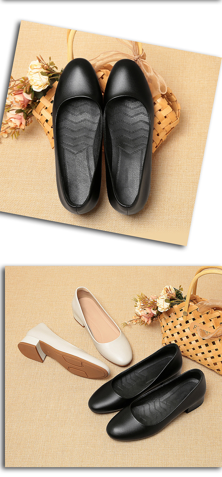 Womens Low Heel Professional Work Shoes