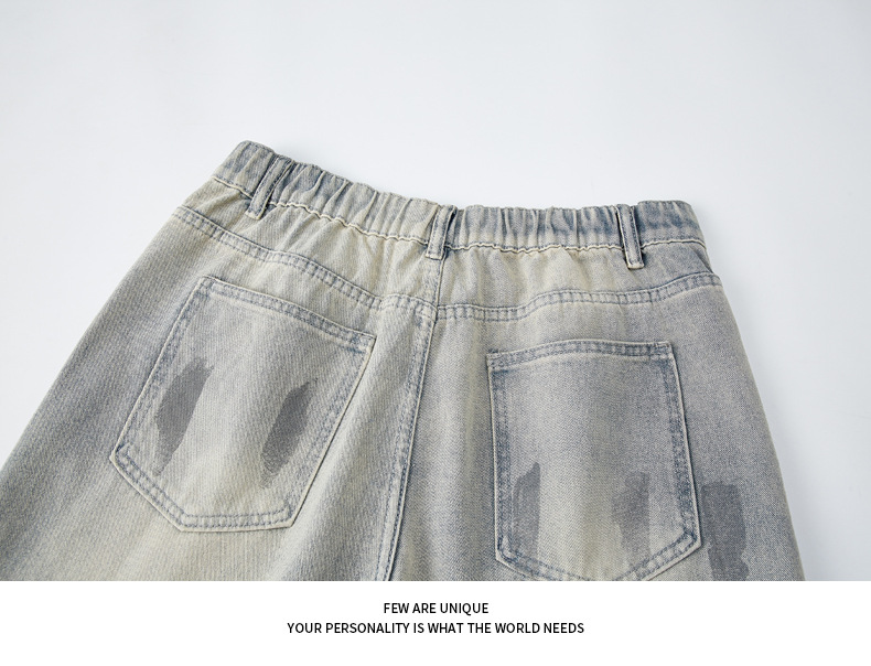Vintage Splatter Paint Denim Jeans