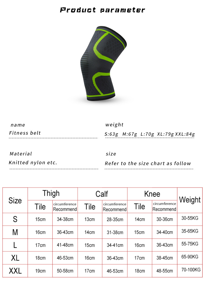 Knitted Nylon Sports Knee Pads
