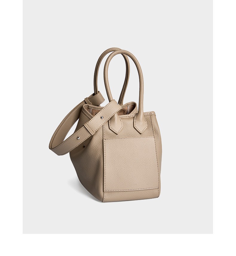 Genuine Leather Bucket Bag for Women