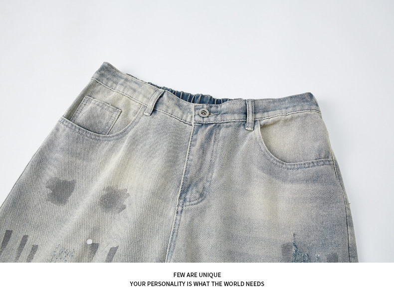 Vintage Splatter Paint Denim Jeans