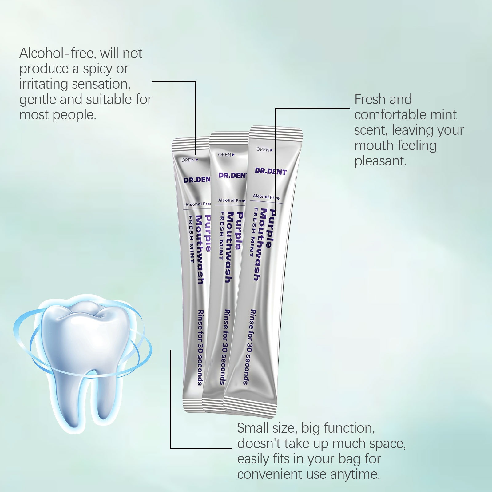 Mouthwash Portable Strip Gargle
