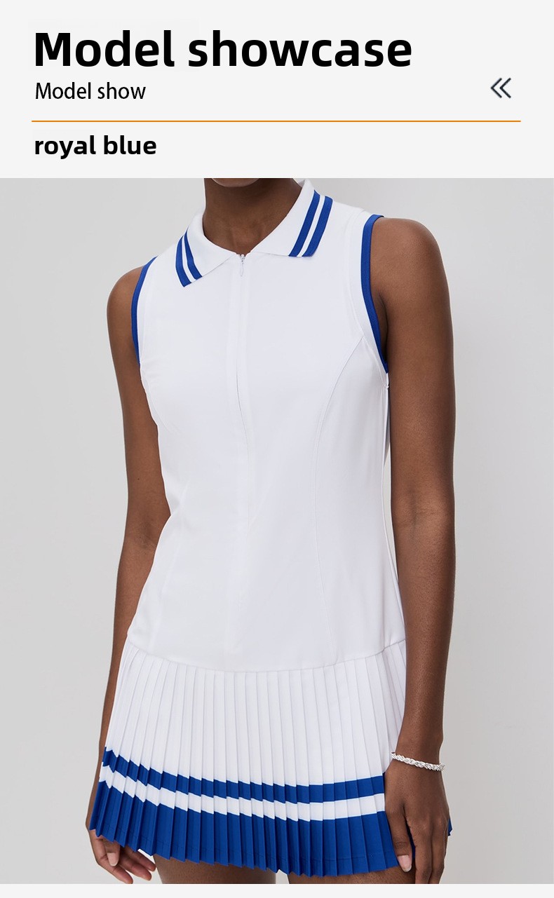 Womens Quick-Dry Pleated Tennis Dress