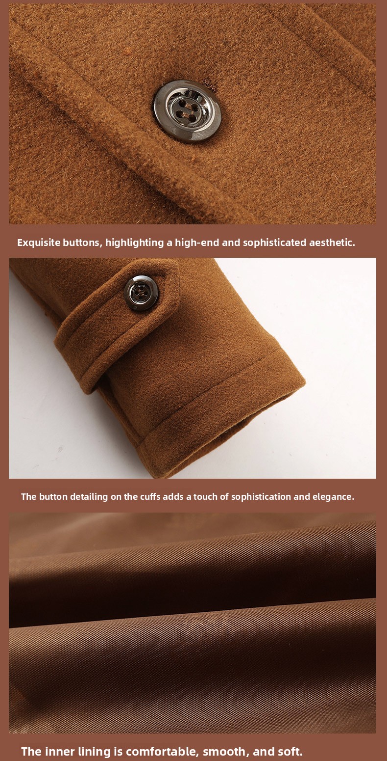 Men's business woolen coat