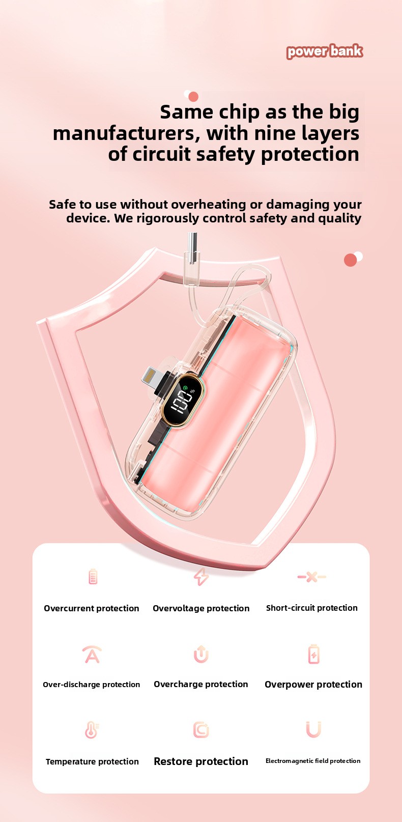 Portable Capsule Power Bank 5000mAh