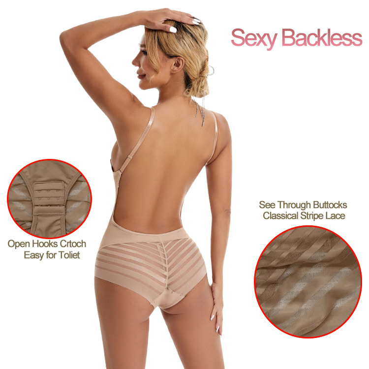 Adjustable U-Back Shapewear with Tummy Control