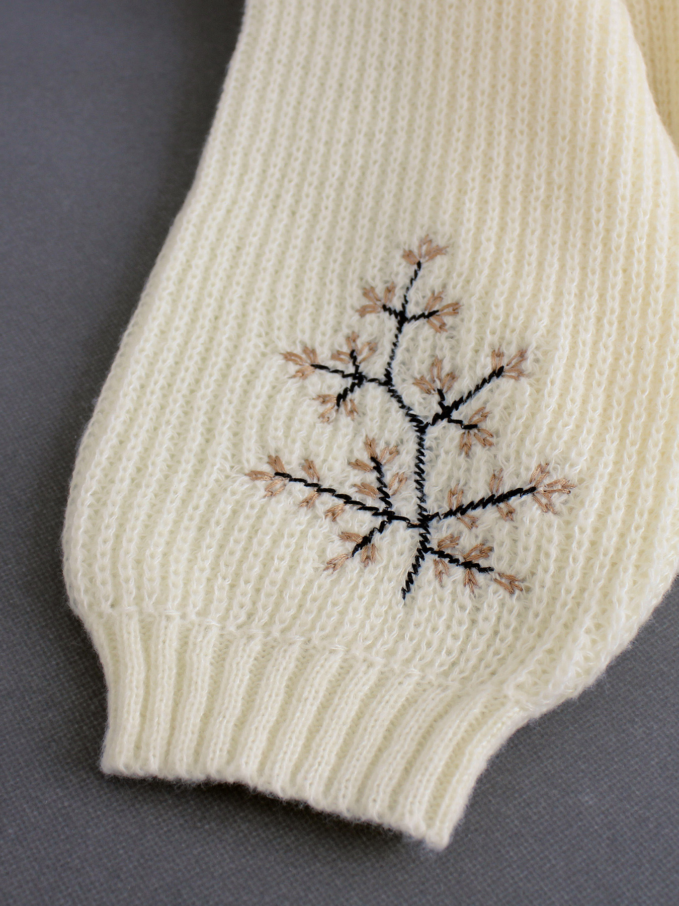 Embroidered Turtleneck Pullover Sweater
