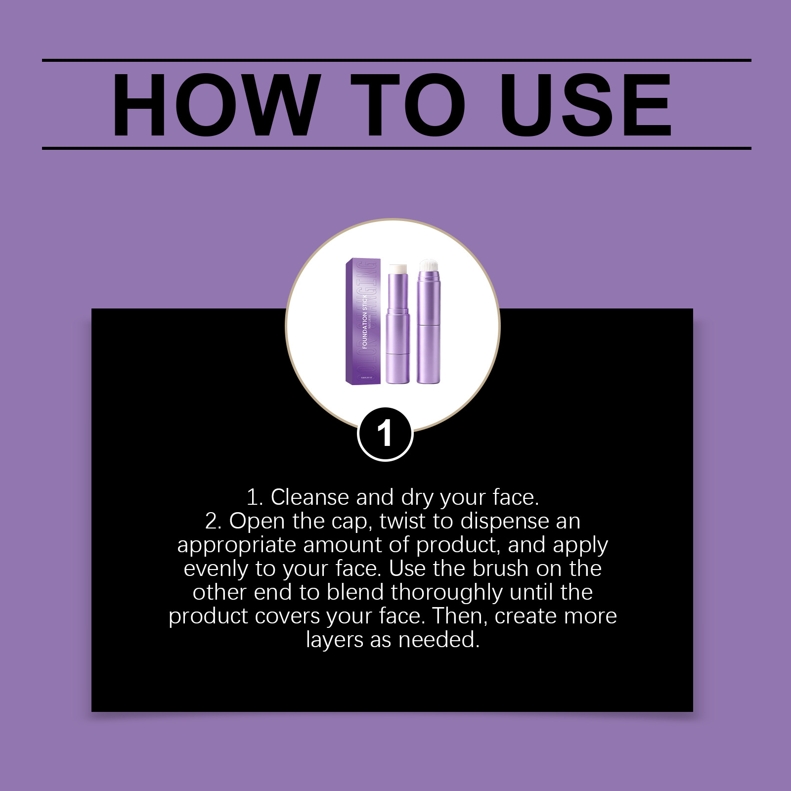 Two-in-One Foundation Stick with Brush