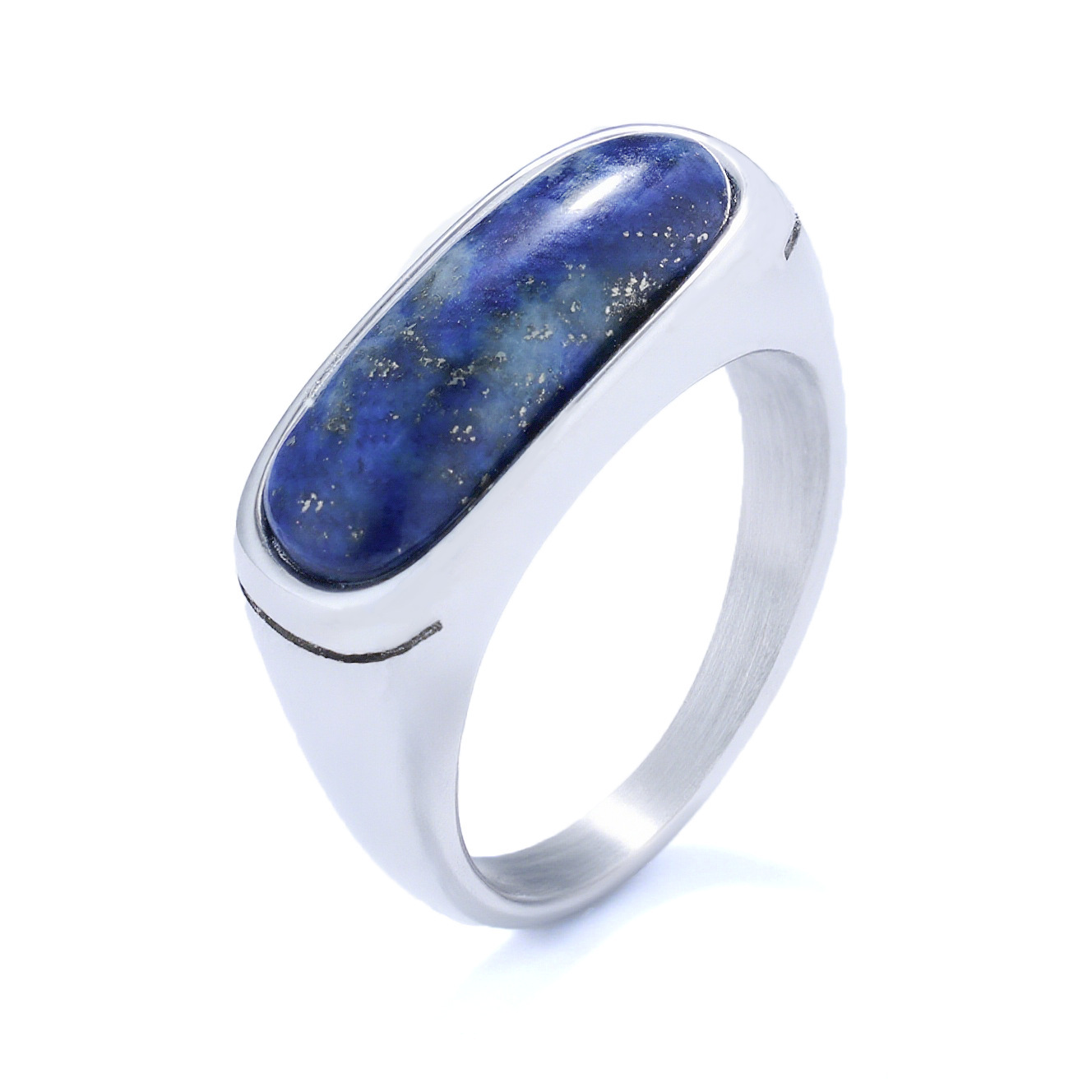 Personalized Natural Stone Engraved Vintage Ring