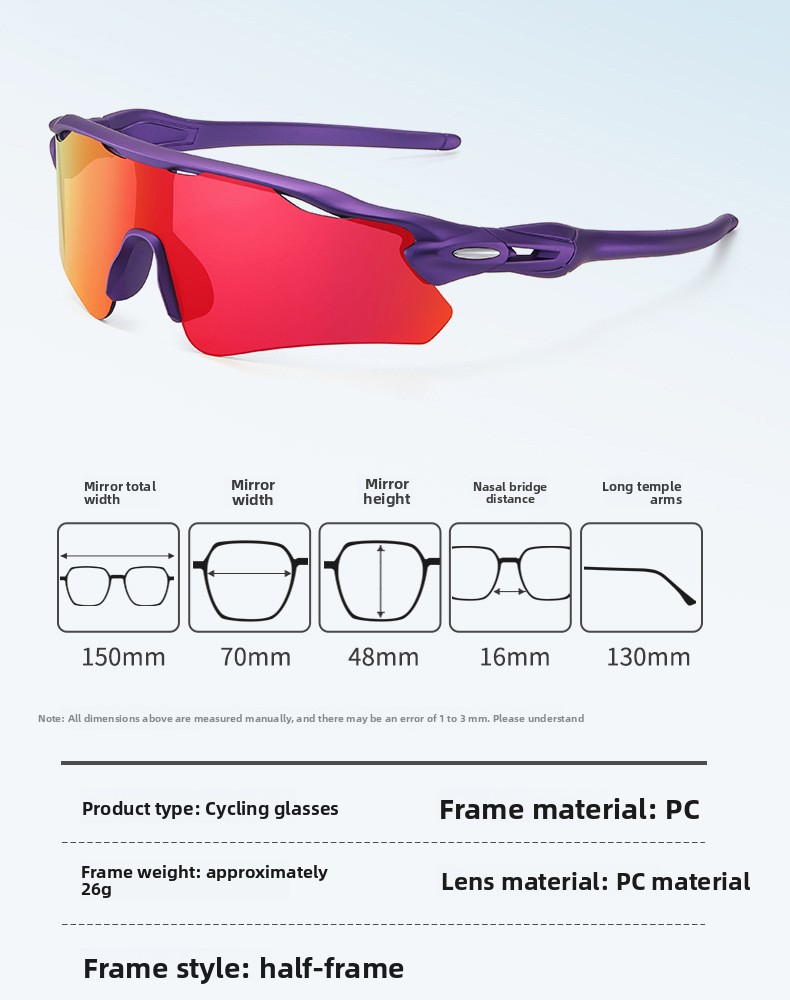 Sport Cycling Glasses with Interchangeable Lenses