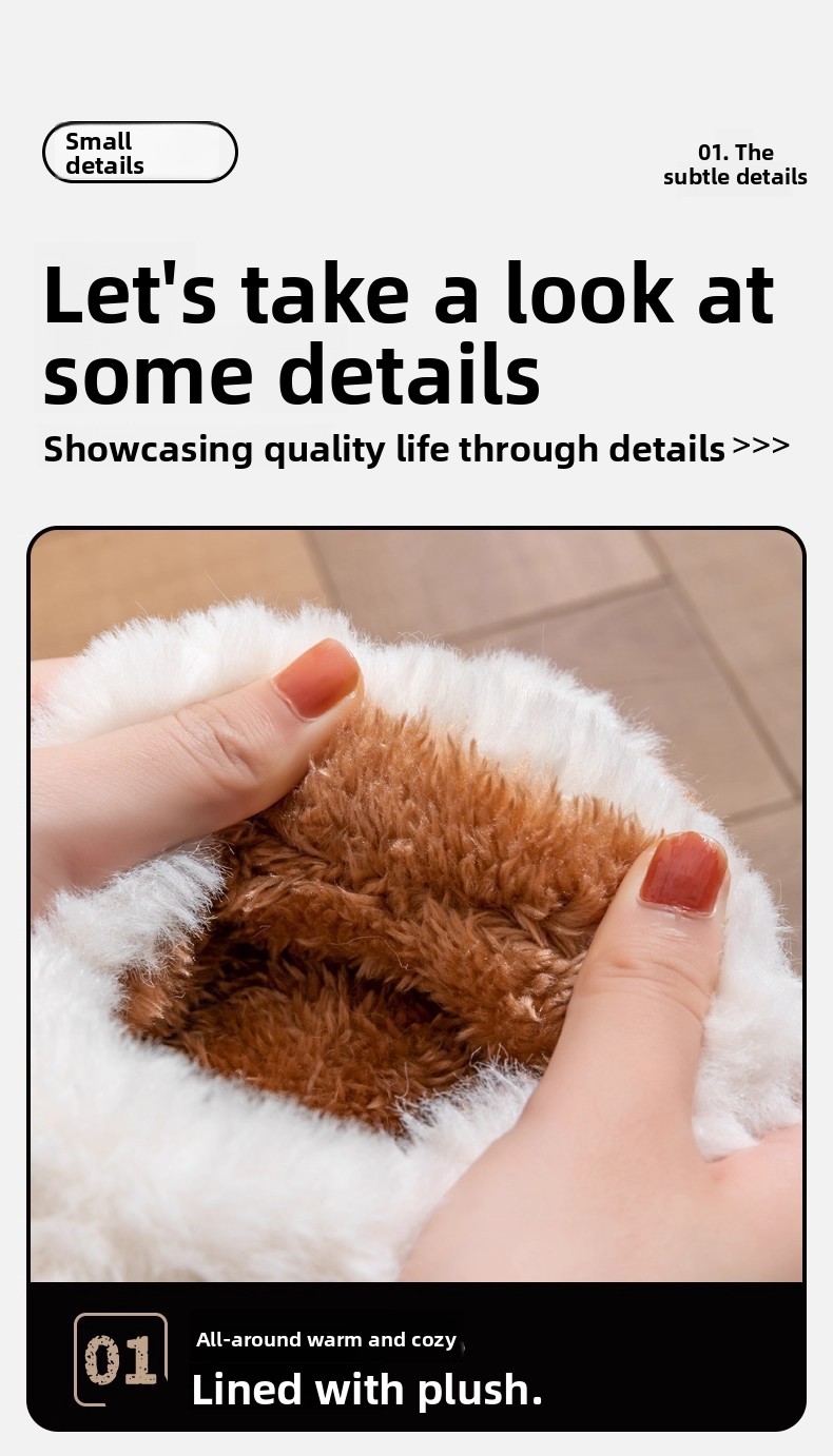Womens Plush Winter Slippers with Heel Cover