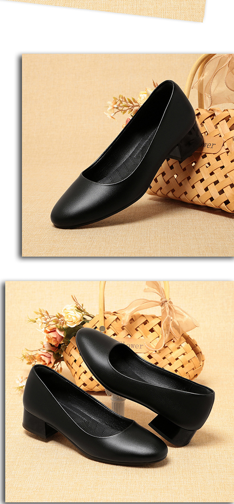 Womens Low Heel Professional Work Shoes
