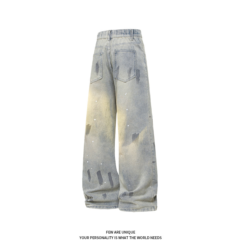Vintage Splatter Paint Denim Jeans