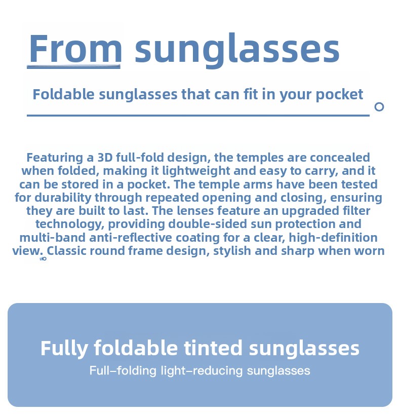 Adjustable Foldable Polarized Sunglasses