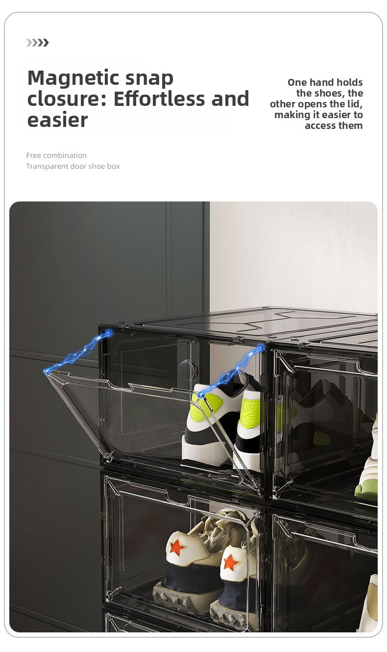 Transparent Magnetic Shoe Storage Box