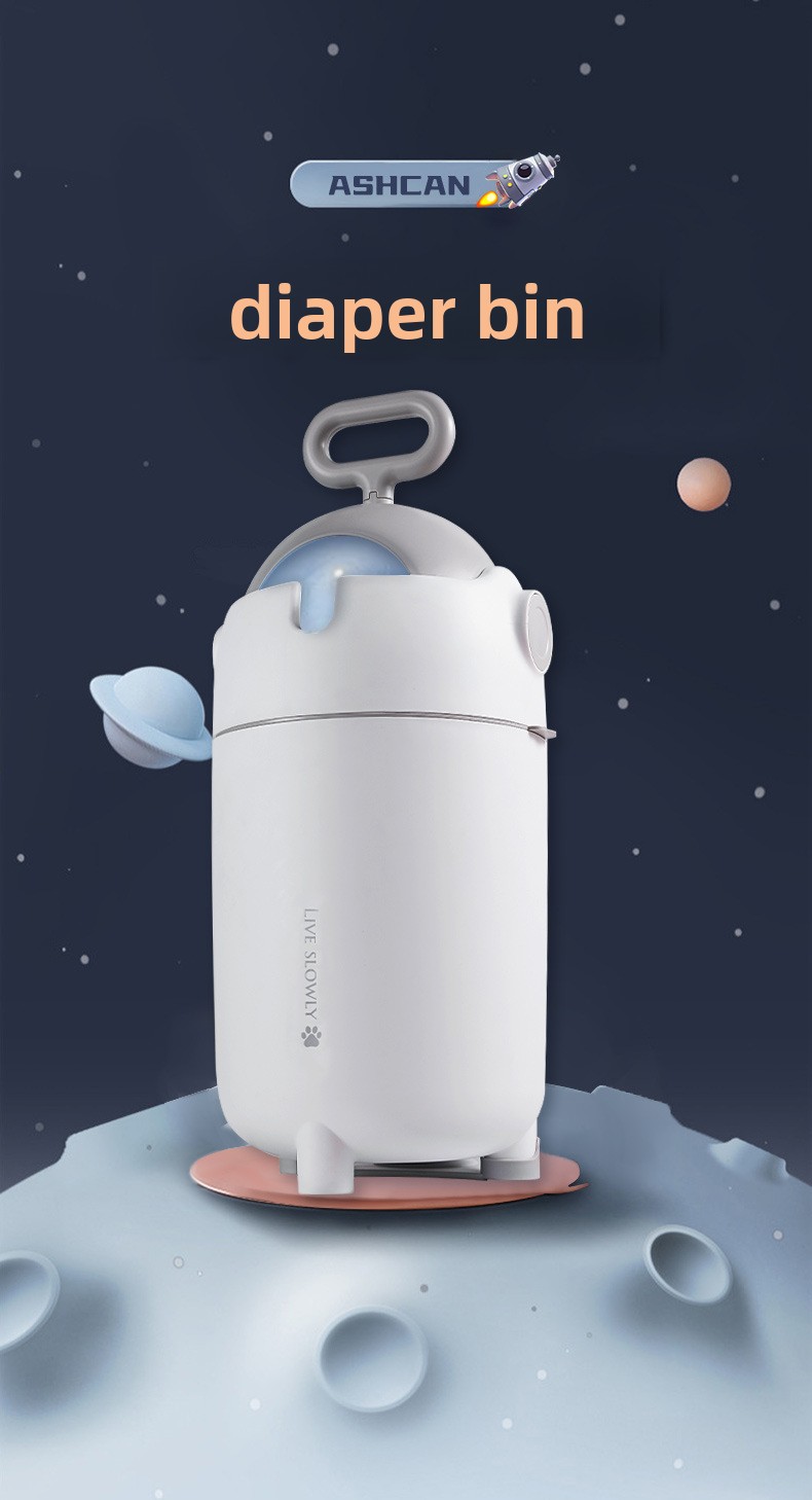 Odour-proof nappy bin for nursery