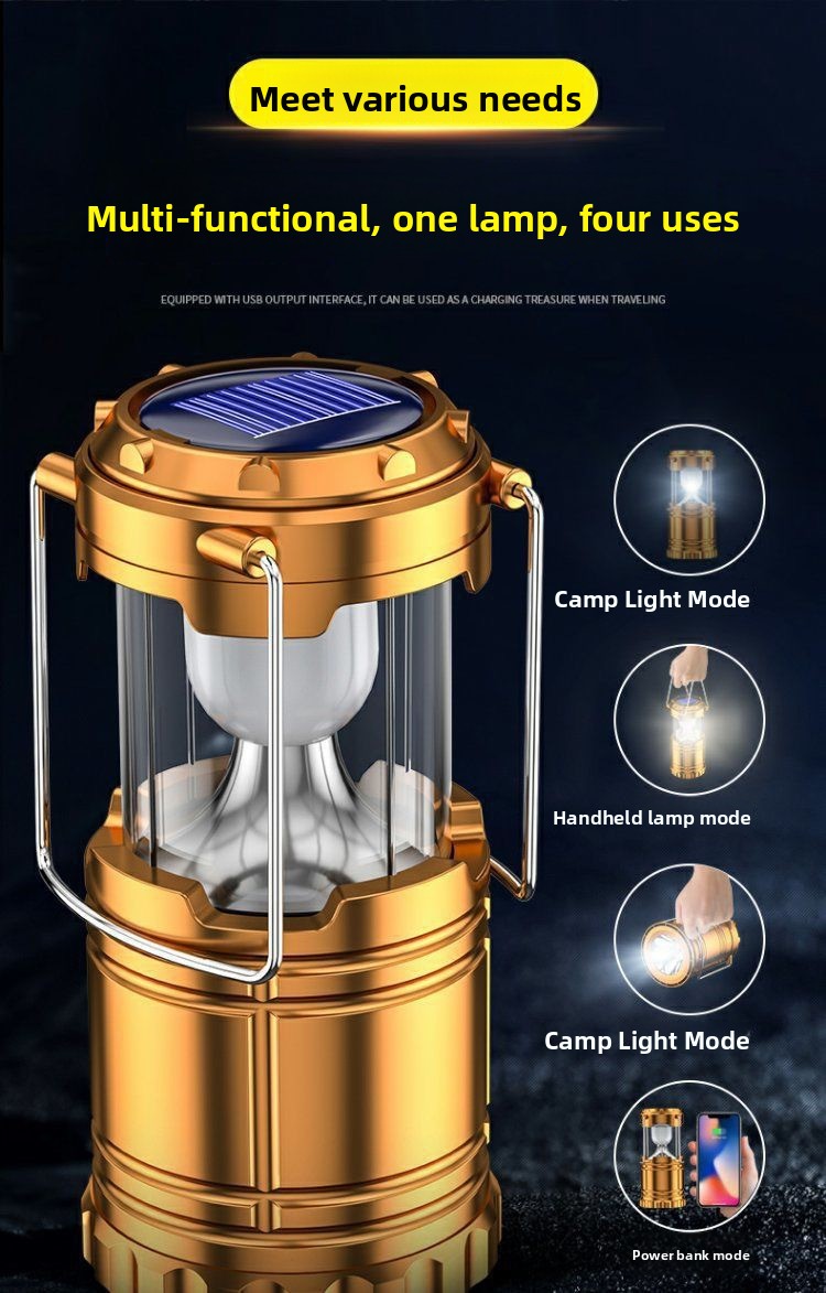 Solar Powered Multifunction Camping Lantern