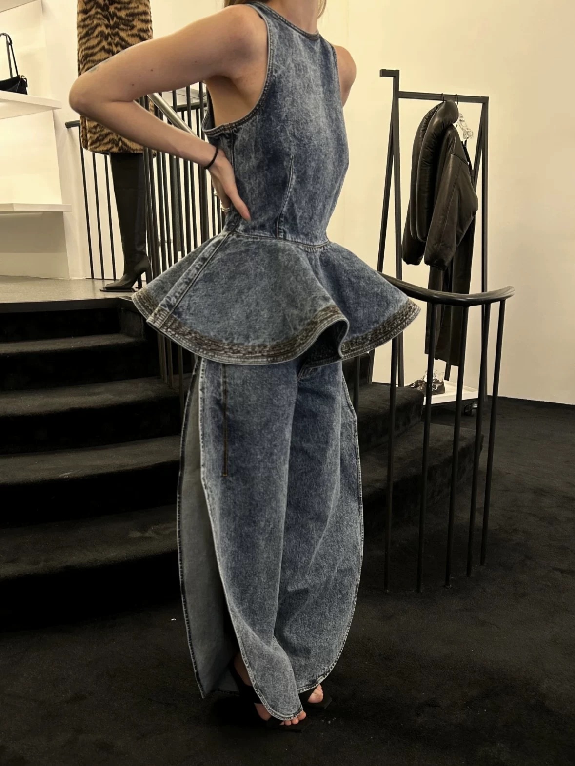 Retro Denim Waistcoat and Jeans Set