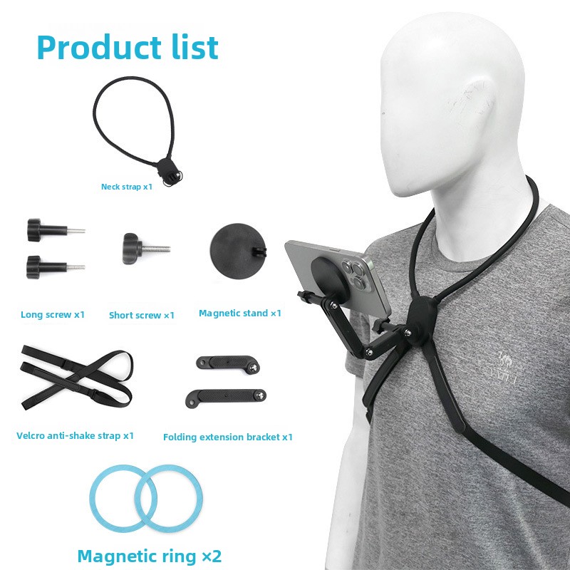 Sports camera mobile phone silicone hanging neck bracket