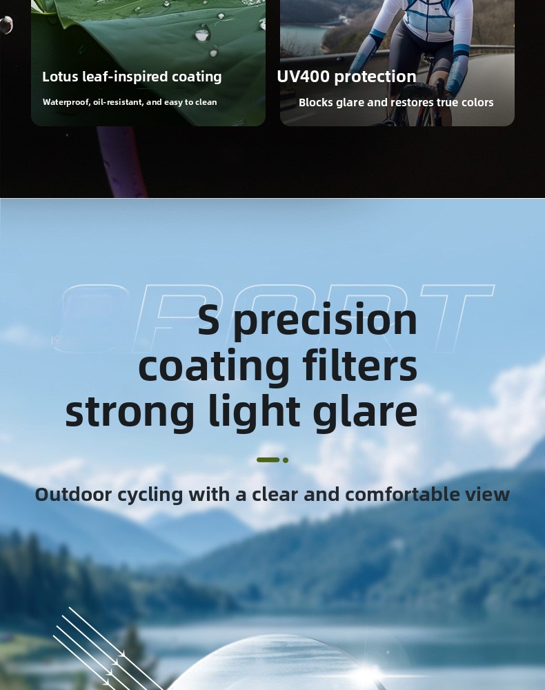 Sport Cycling Glasses with Interchangeable Lenses