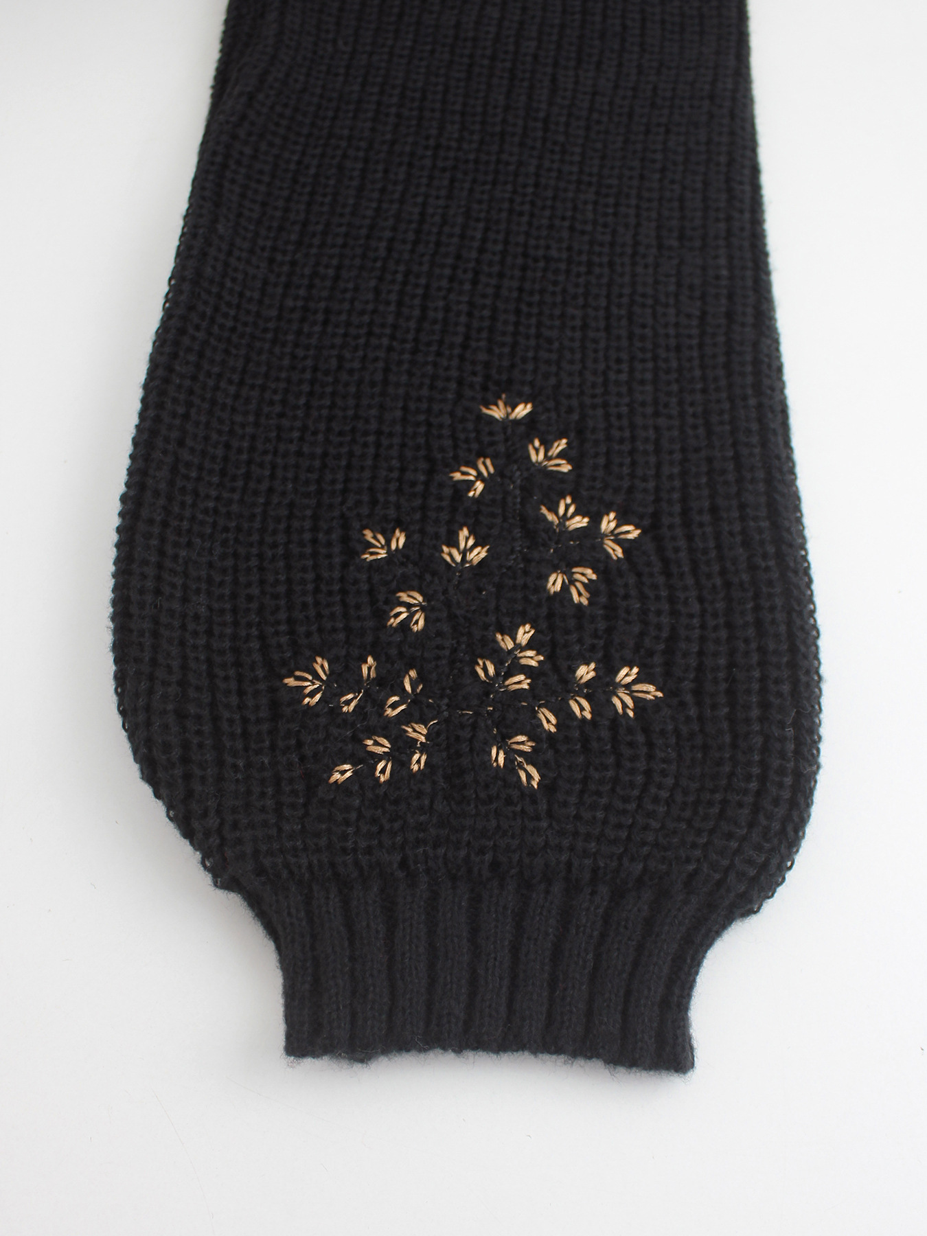 Embroidered Turtleneck Pullover Sweater
