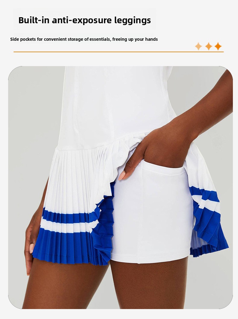 Womens Quick-Dry Pleated Tennis Dress
