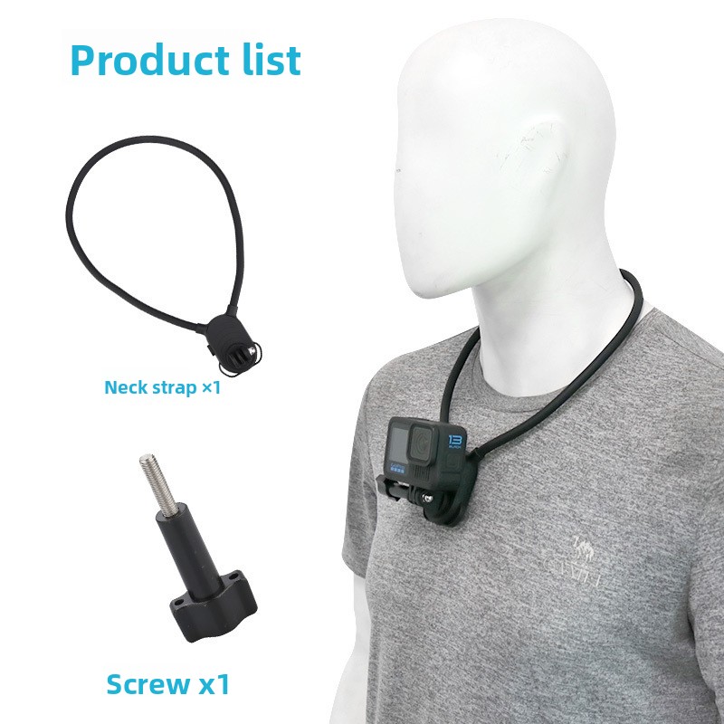 Sports camera mobile phone silicone hanging neck bracket