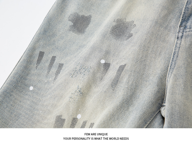 Vintage Splatter Paint Denim Jeans