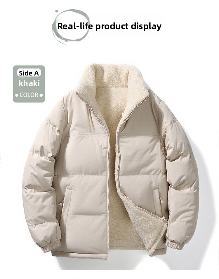 Reversible Stand Collar Winter Coat