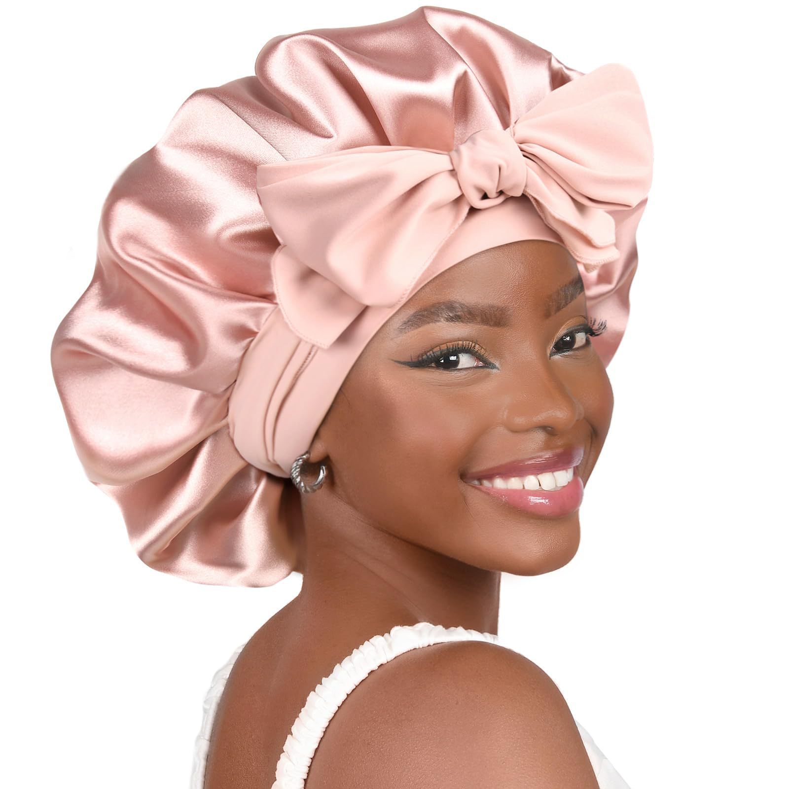 Womens Satin Sleep Cap Hair Protection Bonnet