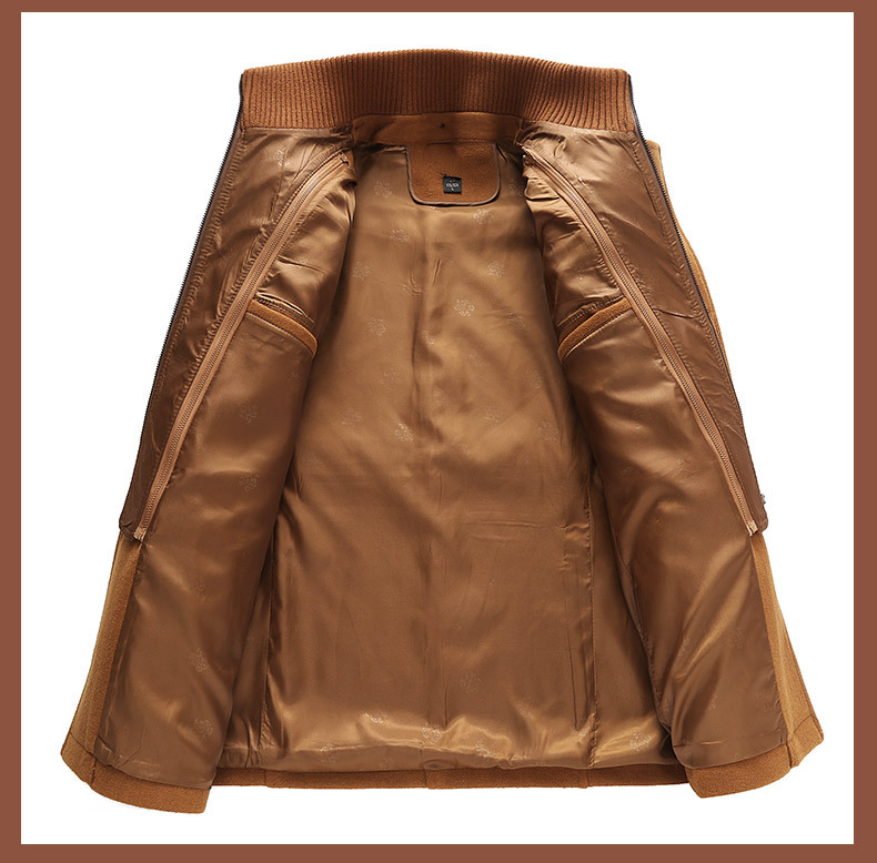 Men's business woolen coat